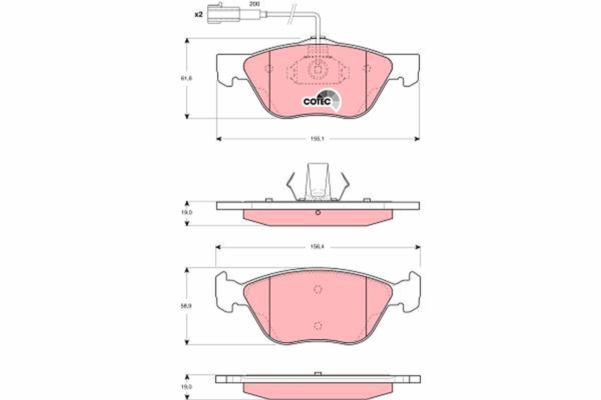 TRW Bremseklodser gdb1427 for LANCIA ALFA ROMEO