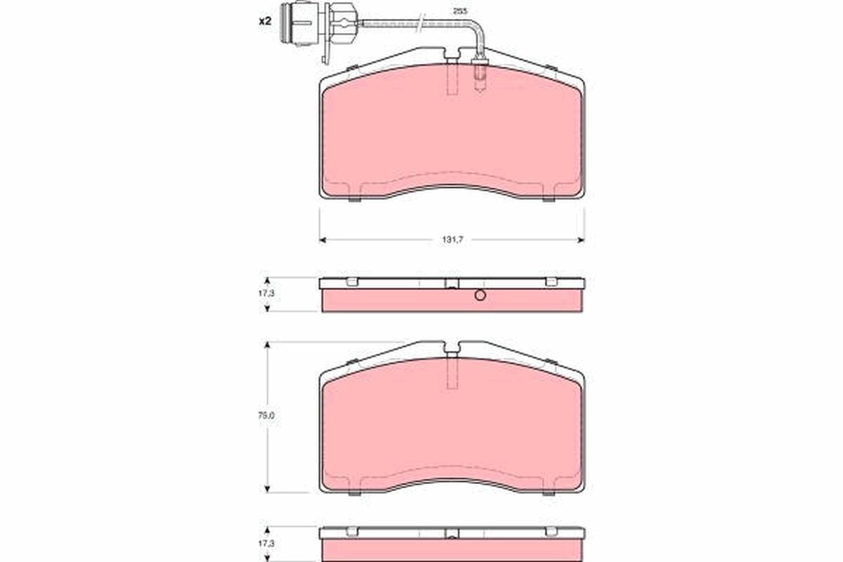 TRW Bremseklodser gdb1523 for AUDI