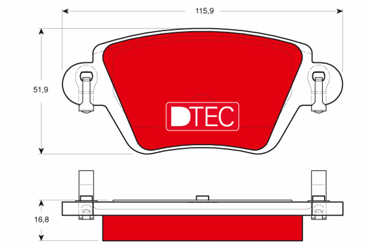 TRW Bremseklodser gdb1525dte for FORD JAGUAR RENAULT