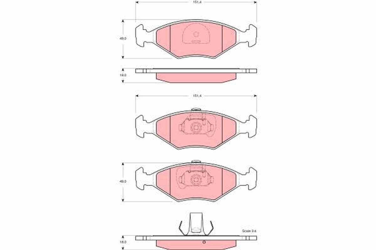 TRW Bremseklodser gdb1533 for FIAT