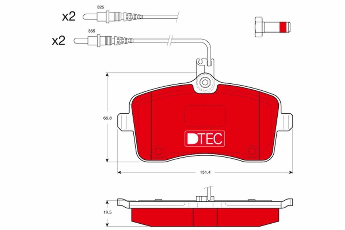 TRW Bremseklodser gdb1594dte for PEUGEOT