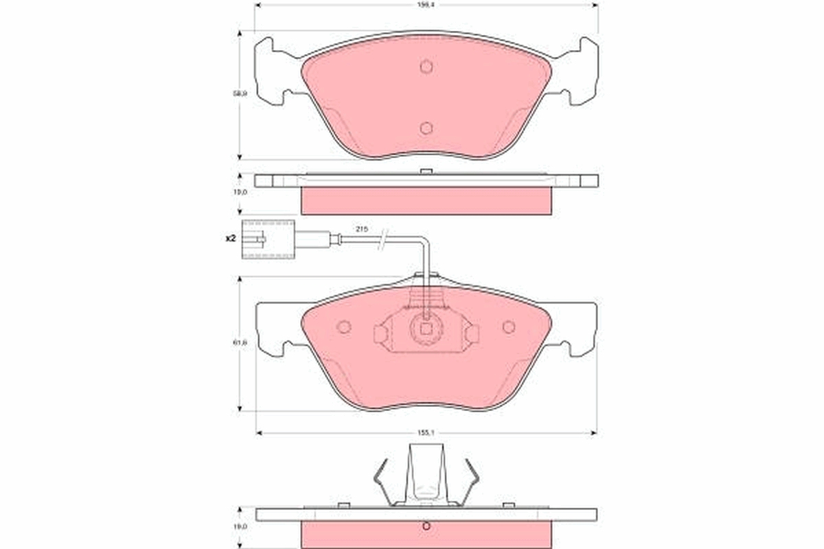 TRW Bremseklodser gdb1602 for ALFA ROMEO