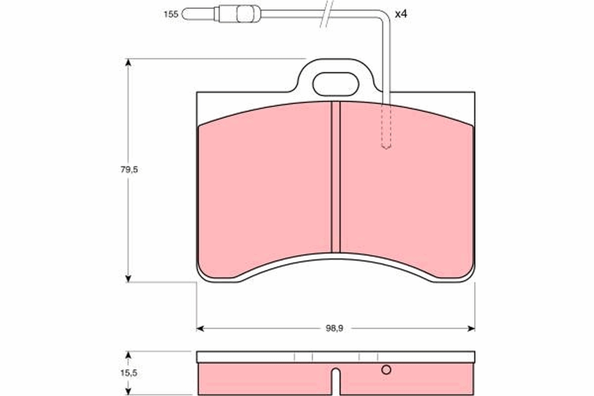 TRW Bremseklodser gdb165 for PEUGEOT CITROËN