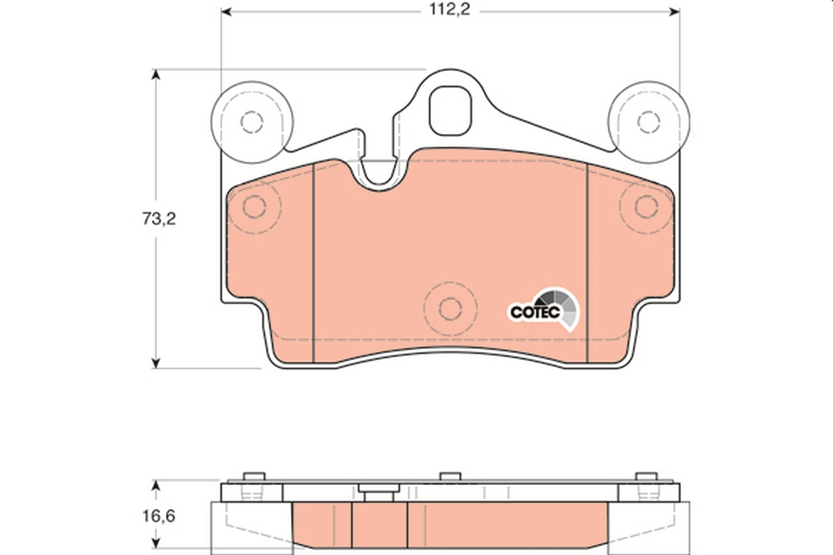 TRW Bremseklodser gdb1653 for SKODA VW PORSCHE
