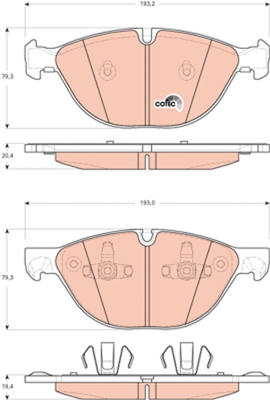TRW Bremseklodser gdb1728 for BMW