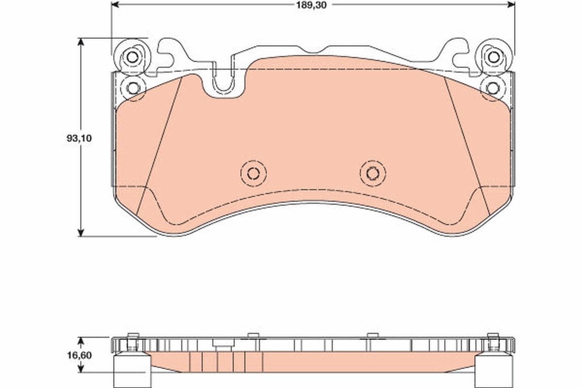 TRW Bremseklodser gdb1734 for MERCEDES-BENZ DAIMLER