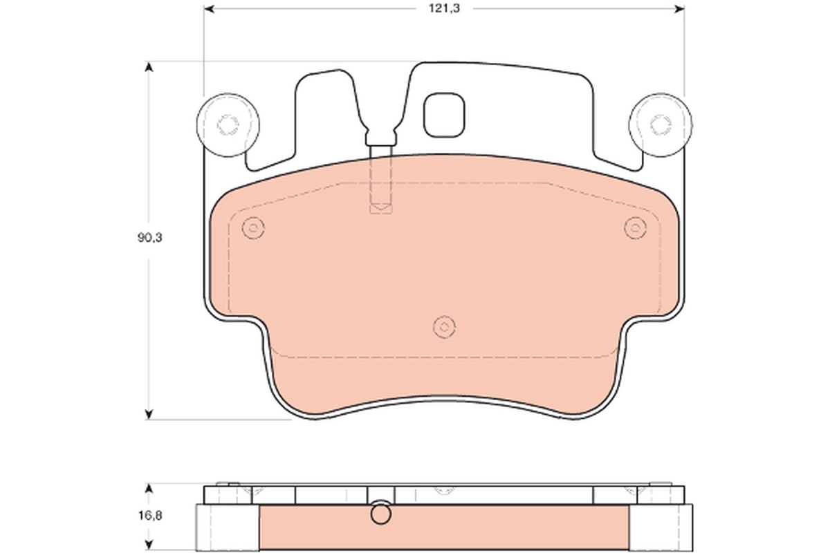 TRW Bremseklodser gdb1742 for PORSCHE