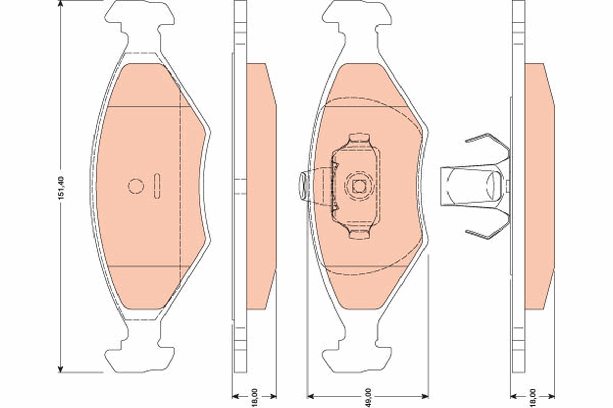 TRW Bremseklodser gdb1751 for FIAT