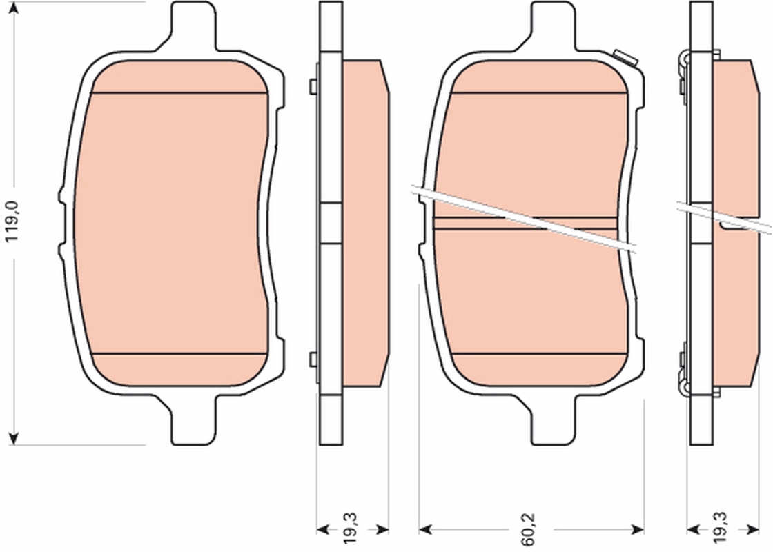 TRW Bremseklodser gdb1755 for PONTIAC CHEVROLET
