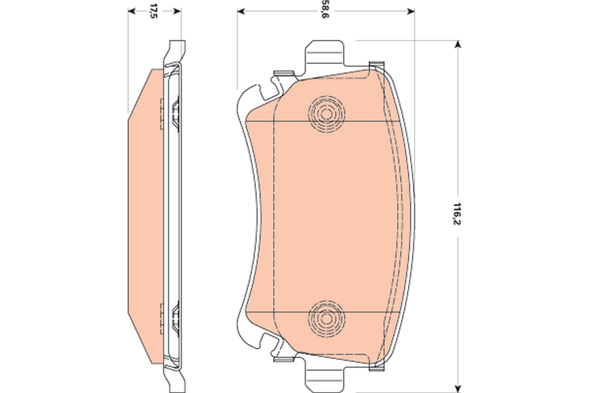 TRW Bremseklodser gdb1769 for AUDI SEAT