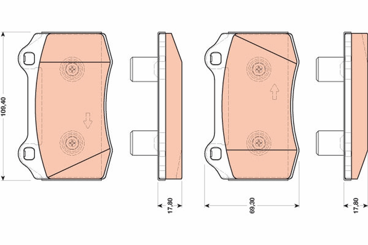TRW Bremseklodser gdb1773 for FORD