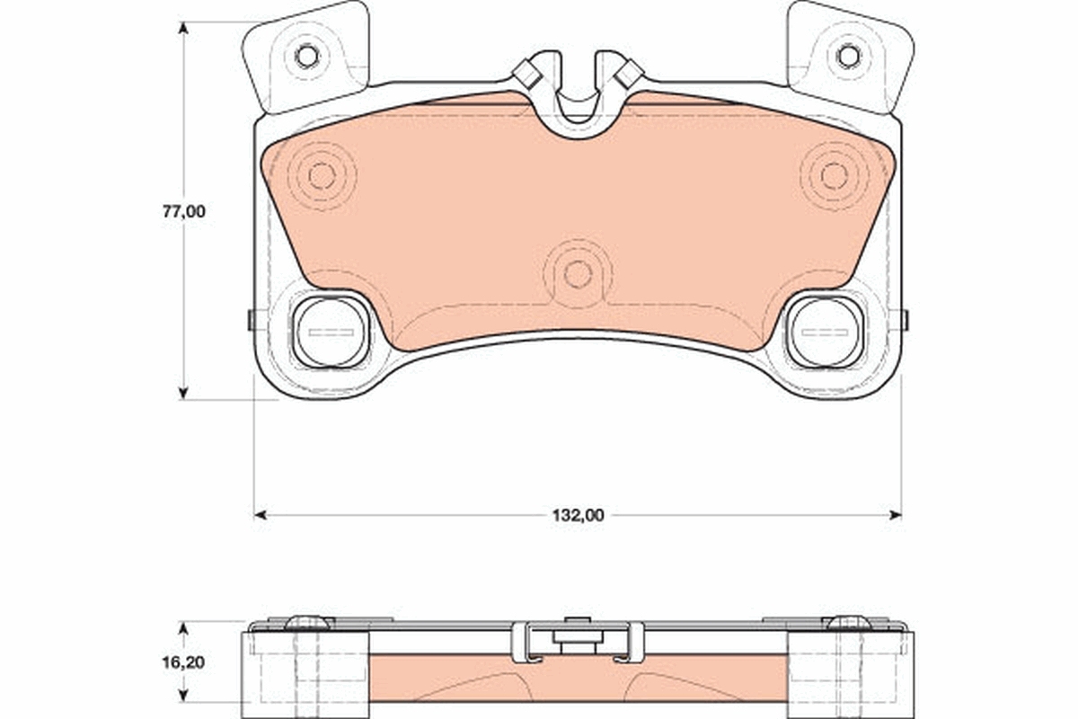 TRW Bremseklodser gdb1775 for VW SKODA PORSCHE