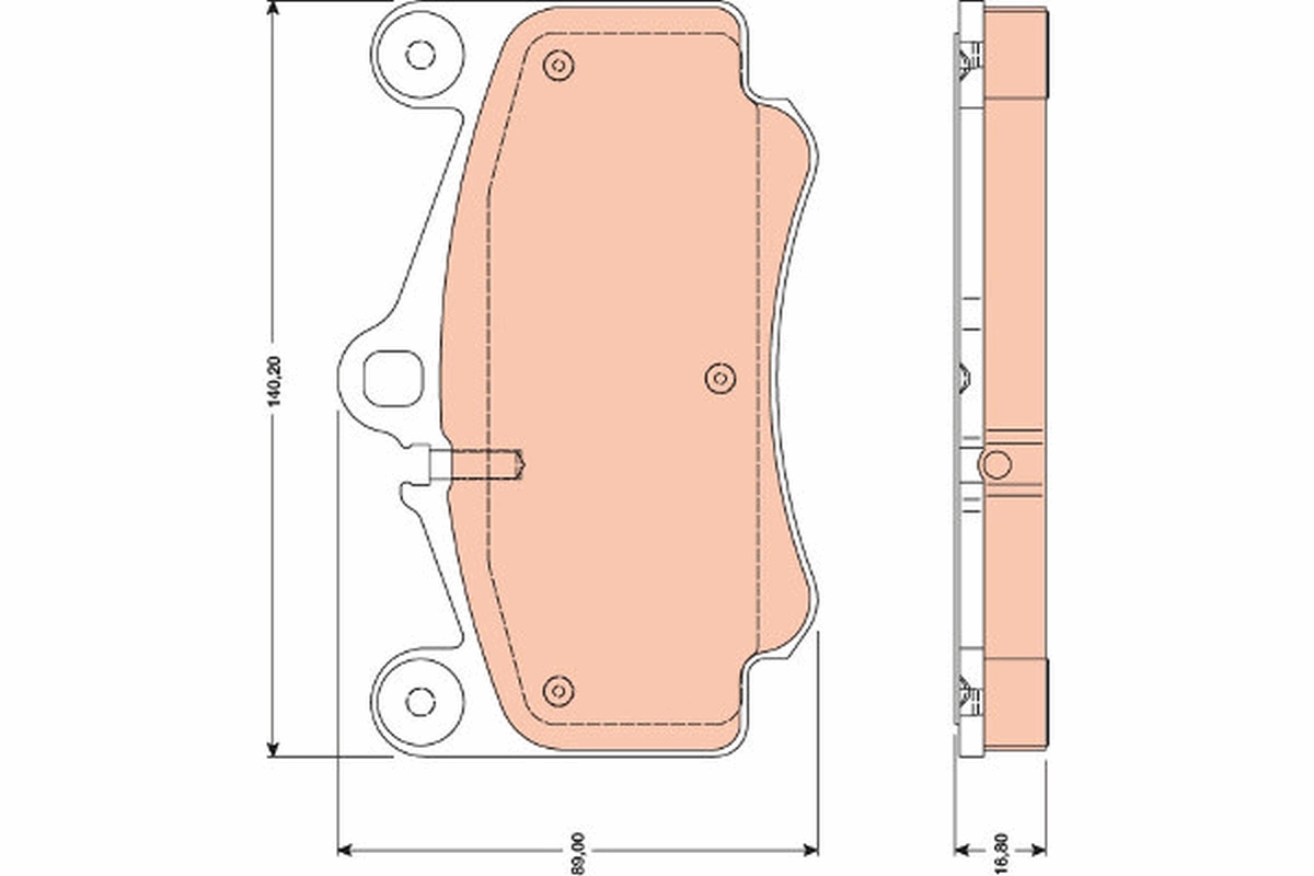 TRW Bremseklodser gdb1778 for PORSCHE