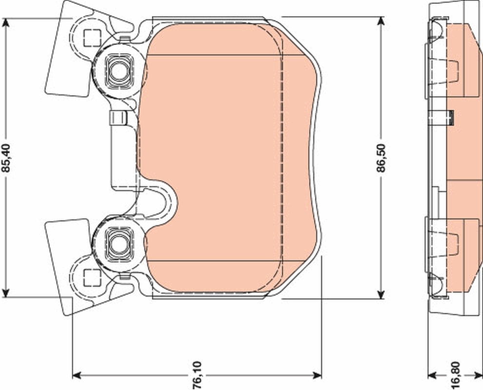 TRW Bremseklodser gdb1795 for BMW