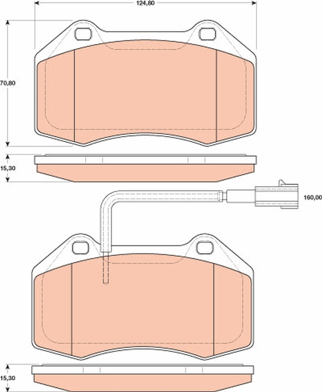 TRW Bremseklodser gdb1812 for ABARTH FIAT