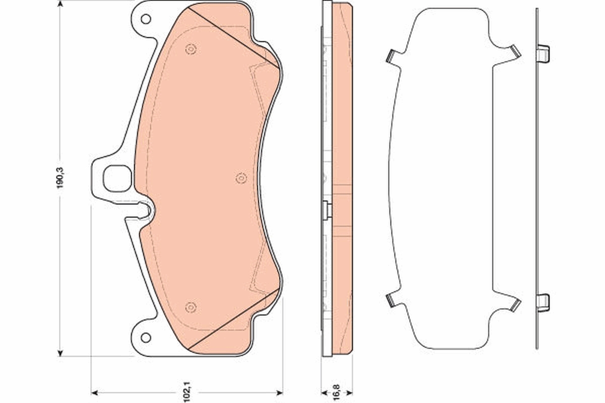 TRW Bremseklodser gdb1817 for PORSCHE