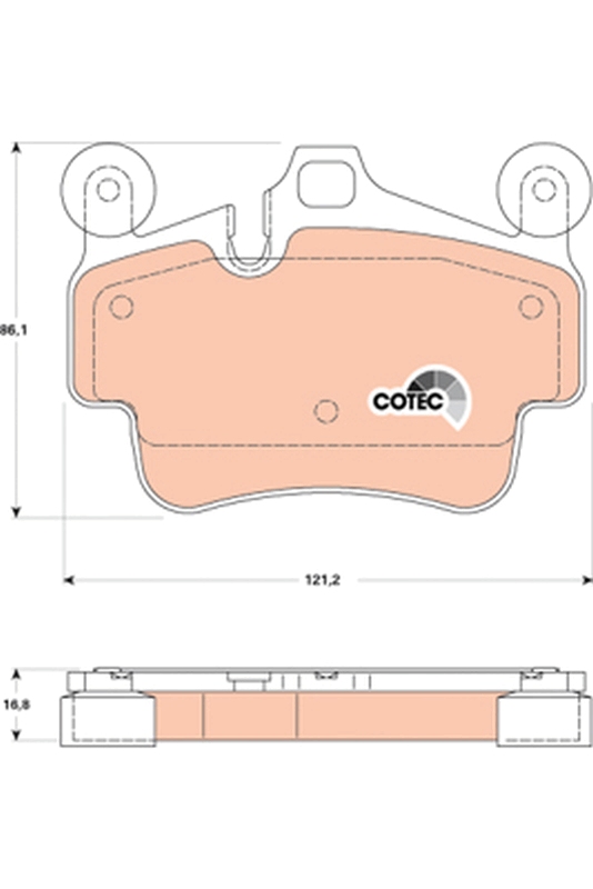 TRW Bremseklodser gdb1836 for PORSCHE