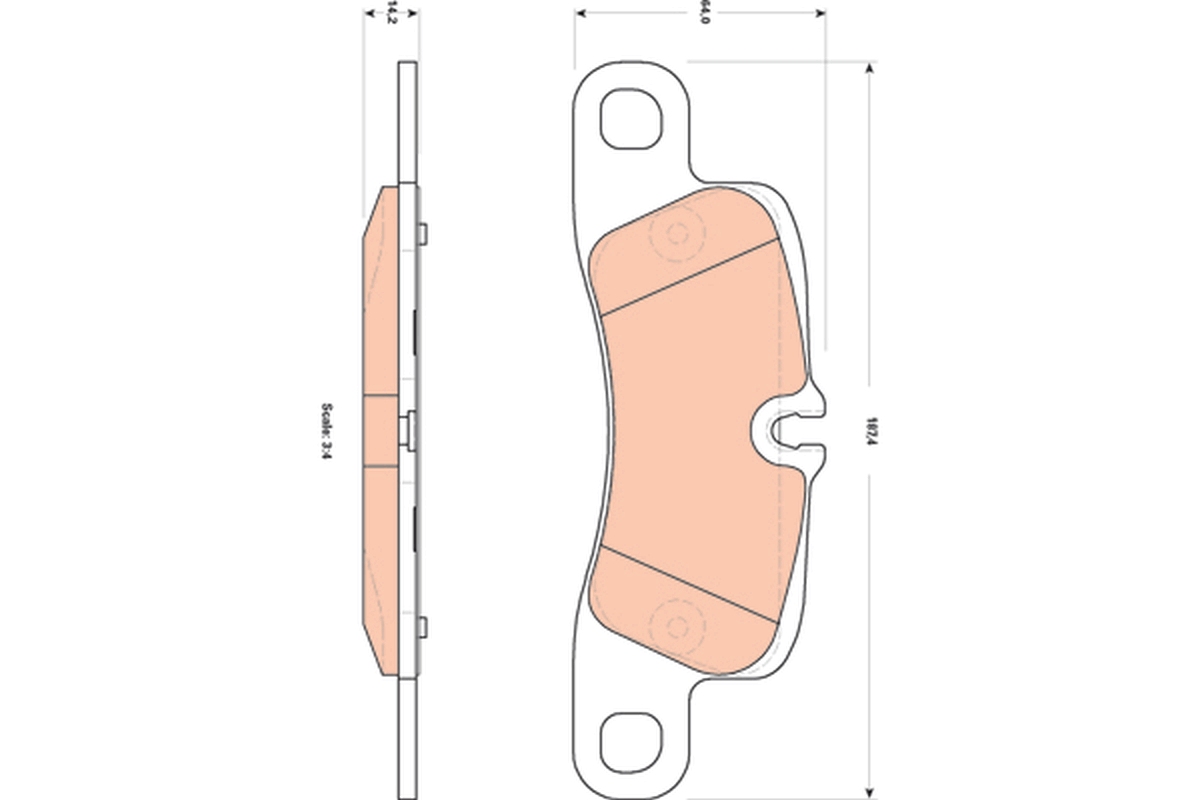 TRW Bremseklodser gdb1839 for PORSCHE