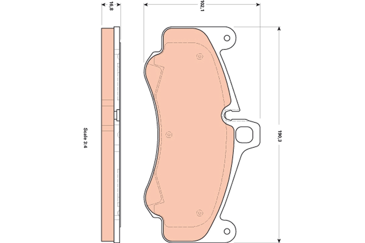 TRW Bremseklodser gdb1859 for PORSCHE