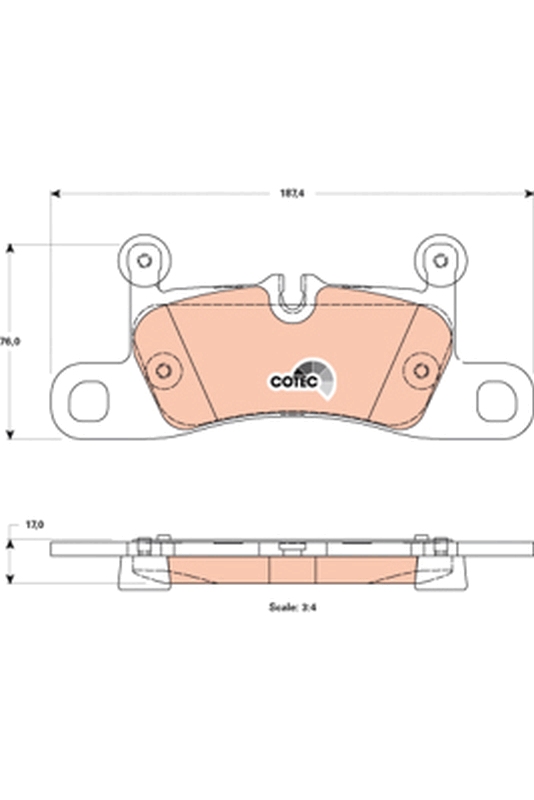 TRW Bremseklodser gdb1875 for AUDI PORSCHE VW