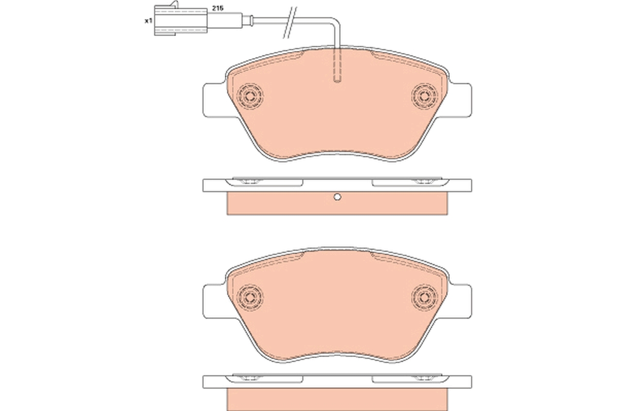 TRW Bremseklodser gdb1879 for FIAT