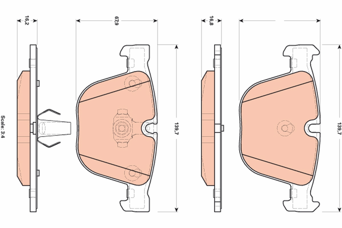 TRW Bremseklodser gdb1892 for BMW