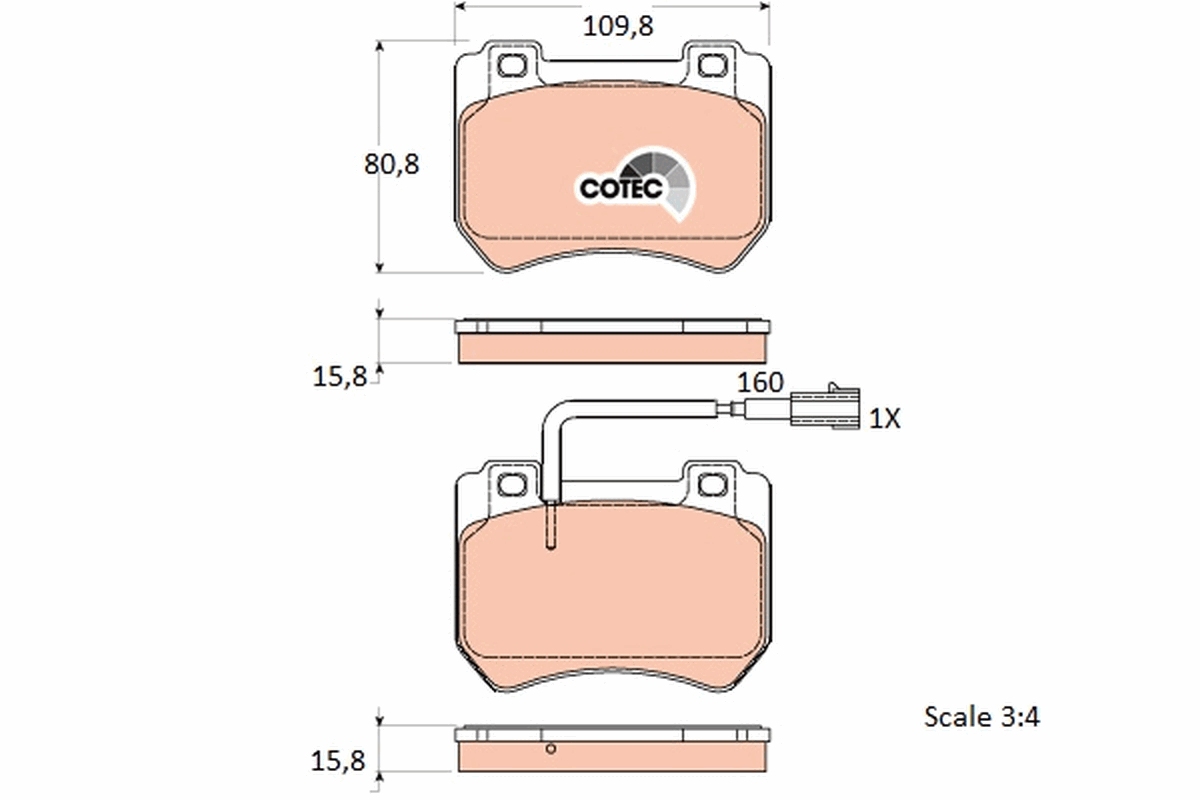 TRW Bremseklodser gdb1904 for FIAT