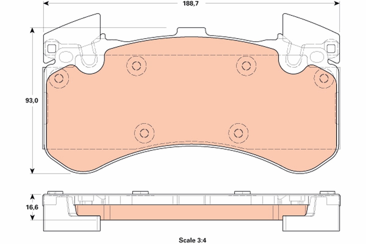 TRW Bremseklodser gdb1911 for AUDI VW