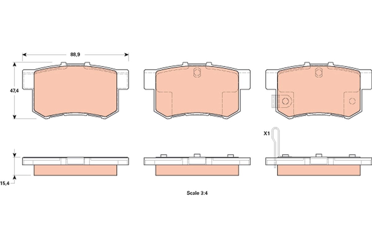 TRW Bremseklodser gdb1923 for FIAT LANCIA