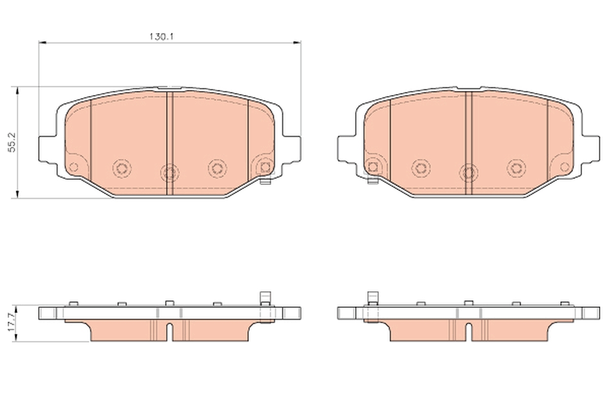 TRW Bremseklodser gdb1936 for CHRYSLER LANCIA