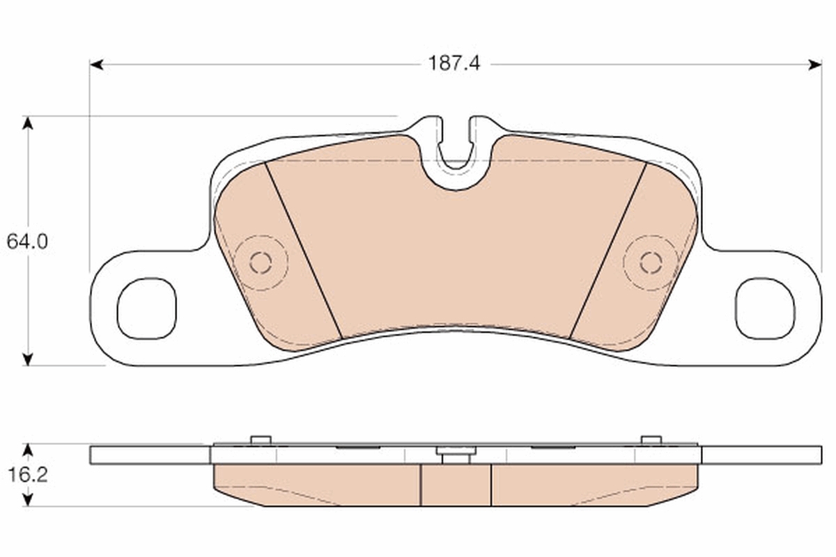 TRW Bremseklodser gdb1962 for PORSCHE