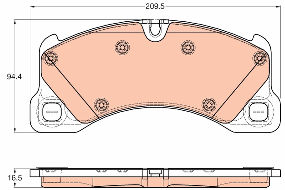 TRW Bremseklodser gdb1969 for PORSCHE