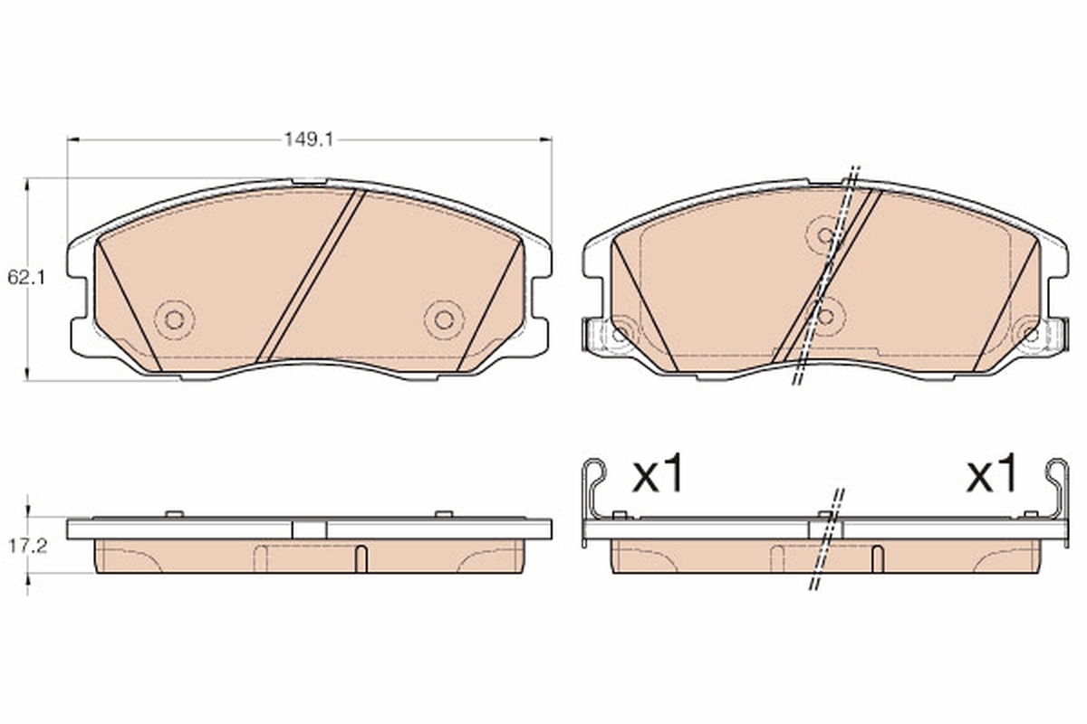 TRW Bremseklodser gdb1978 for VAUXHALL CHEVROLET