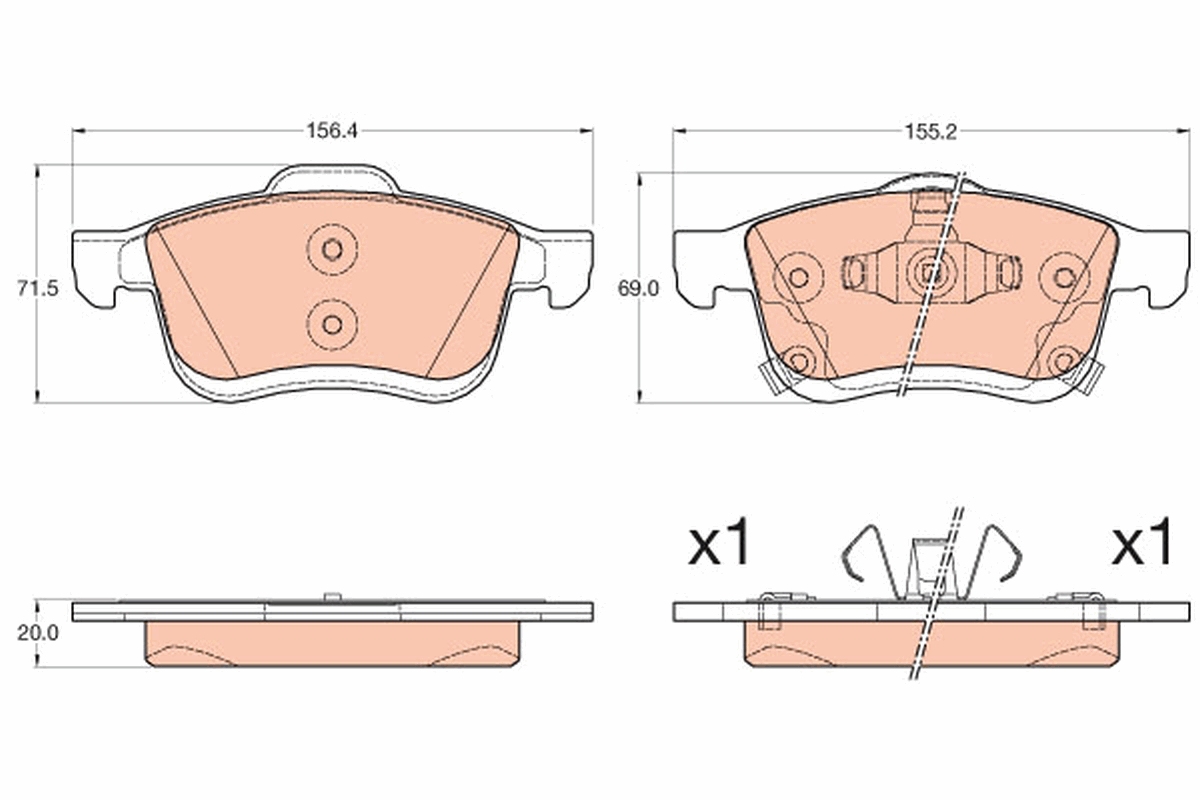 TRW Bremseklodser gdb2060 for FIAT