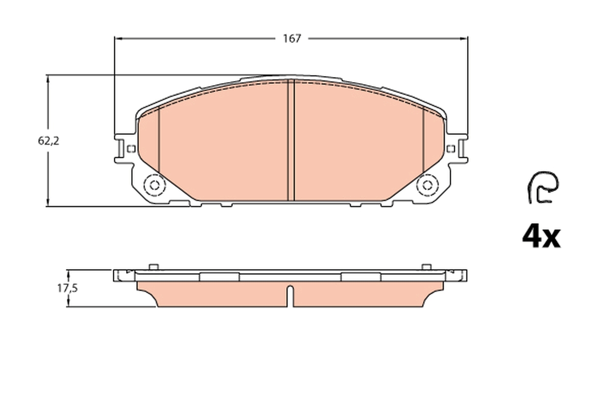 TRW Bremseklodser gdb2094 for JEEP