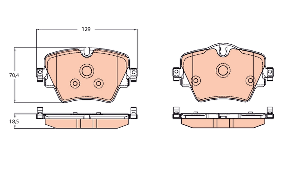 TRW Bremseklodser gdb2098 for MINI BMW BMW (BRILLIANCE)