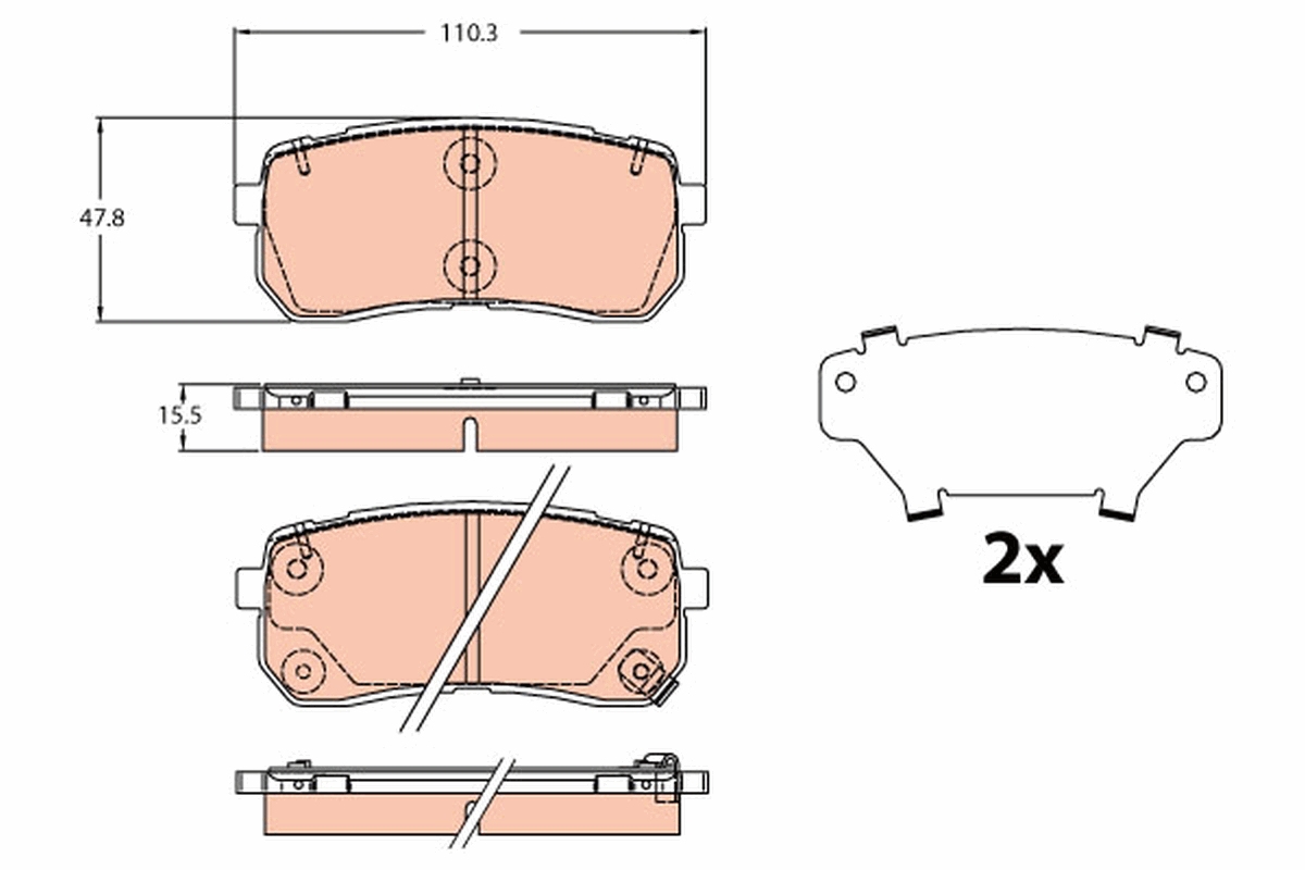 TRW Bremseklodser gdb2112 for KIA