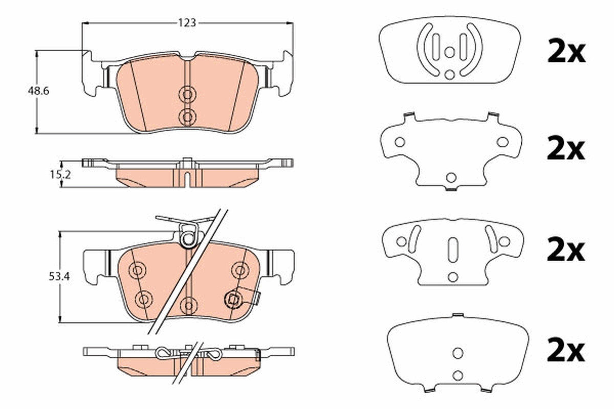 TRW Bremseklodser gdb2115 for FORD FORD AUSTRALIA FORD USA
