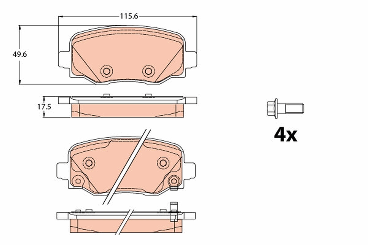 TRW Bremseklodser gdb2116 for JEEP ALFA ROMEO ABARTH