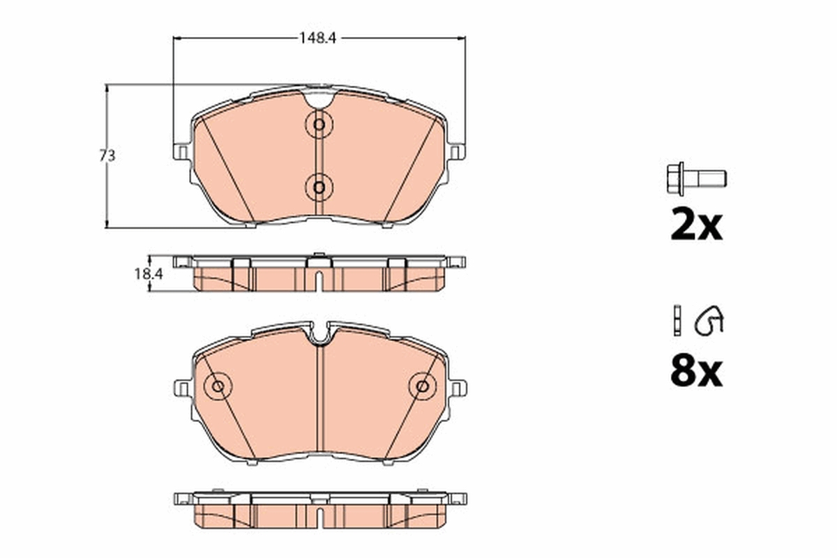 TRW Bremseklodser gdb2121 for PEUGEOT DS
