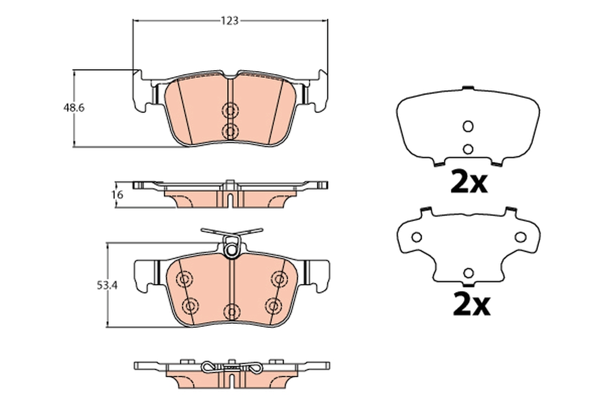 TRW Bremseklodser gdb2133 for FORD