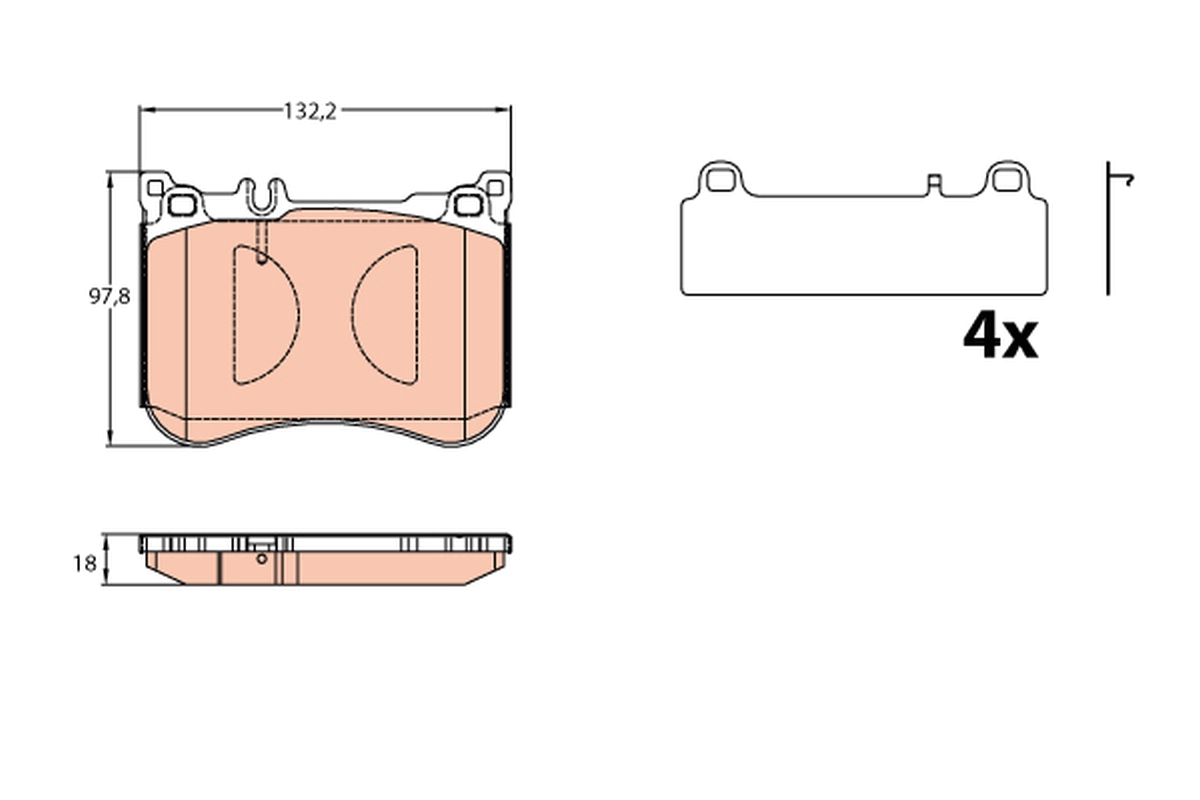 TRW Bremseklodser gdb2144 for MERCEDES-BENZ DAIMLER