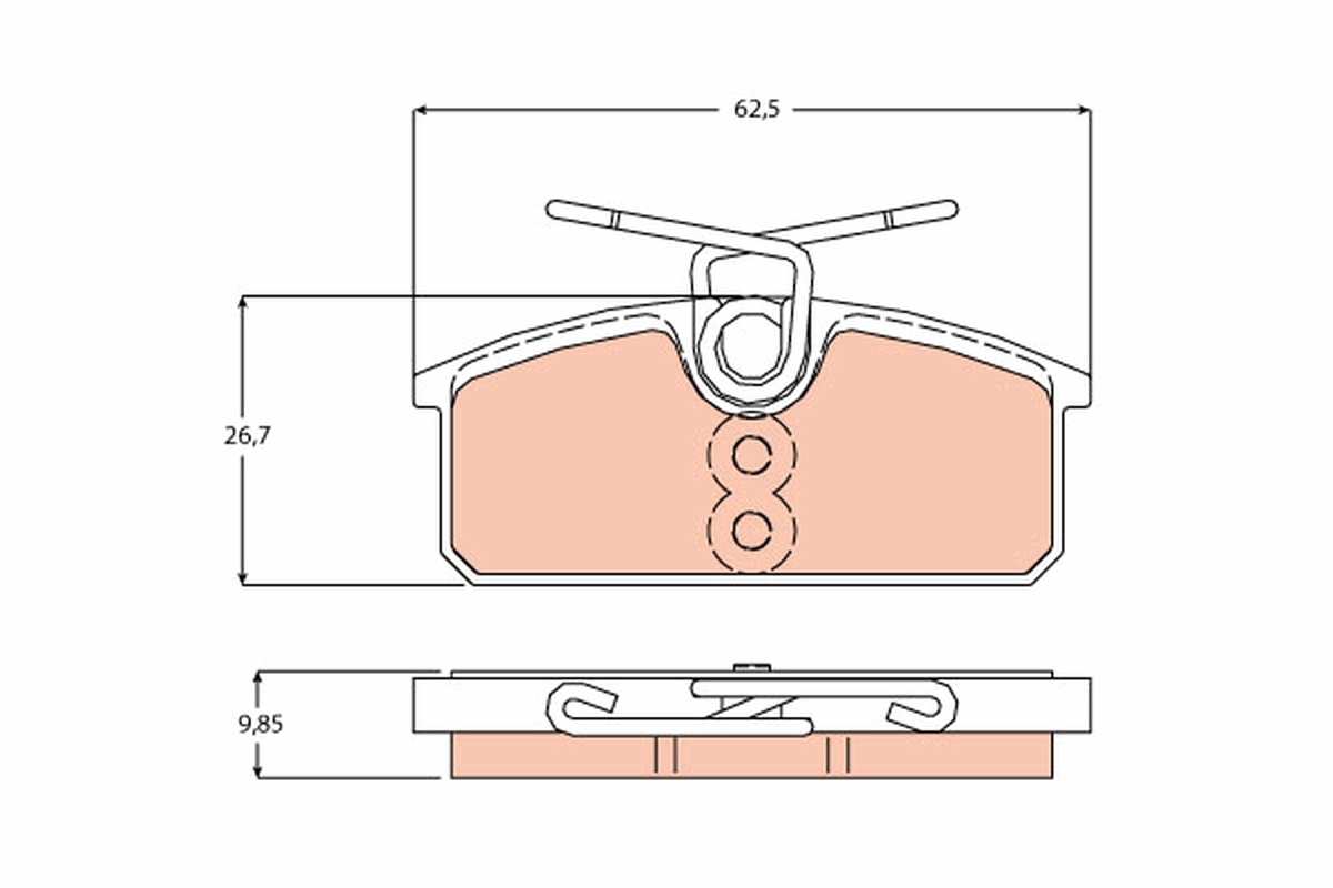 TRW Bremseklodser gdb2165 for RENAULT