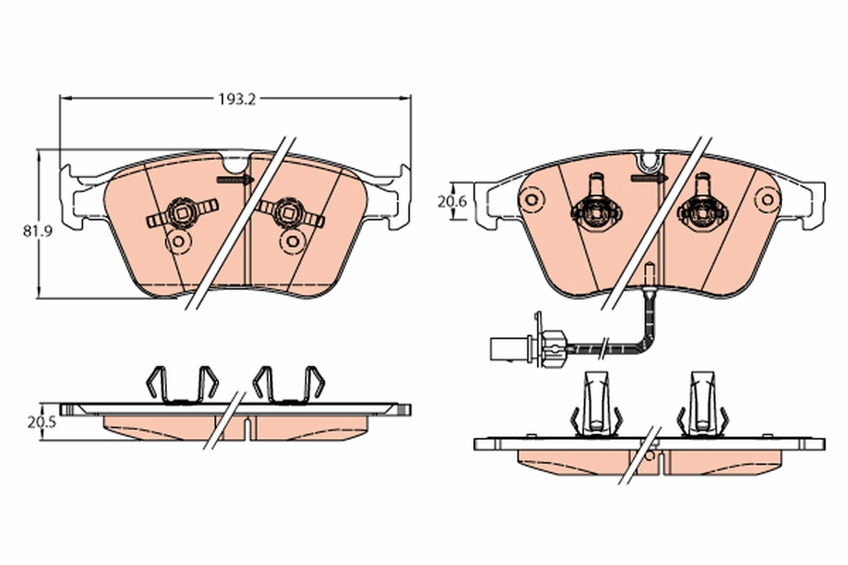 TRW Bremseklodser gdb2177 for BENTLEY