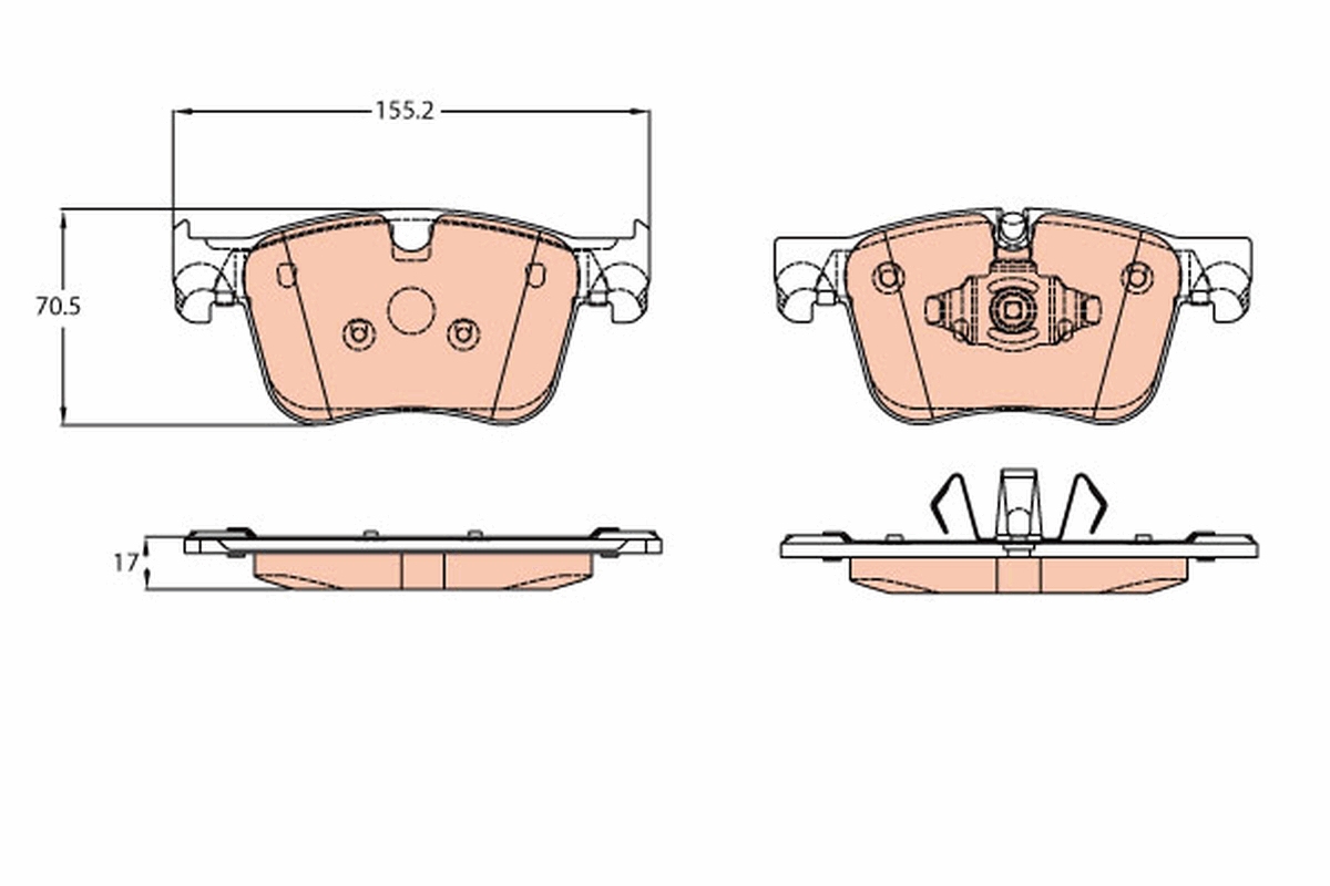 TRW Bremseklodser gdb2193 for VAUXHALL DS