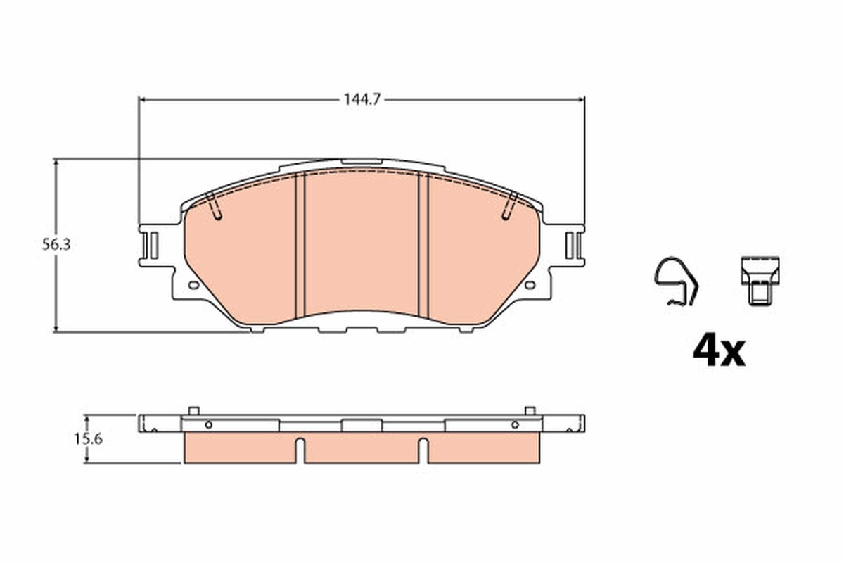 TRW Bremseklodser gdb2196 for TOYOTA