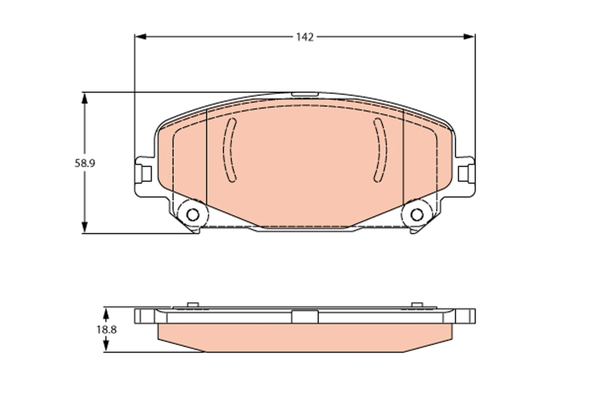 TRW Bremseklodser gdb2268 for RENAULT