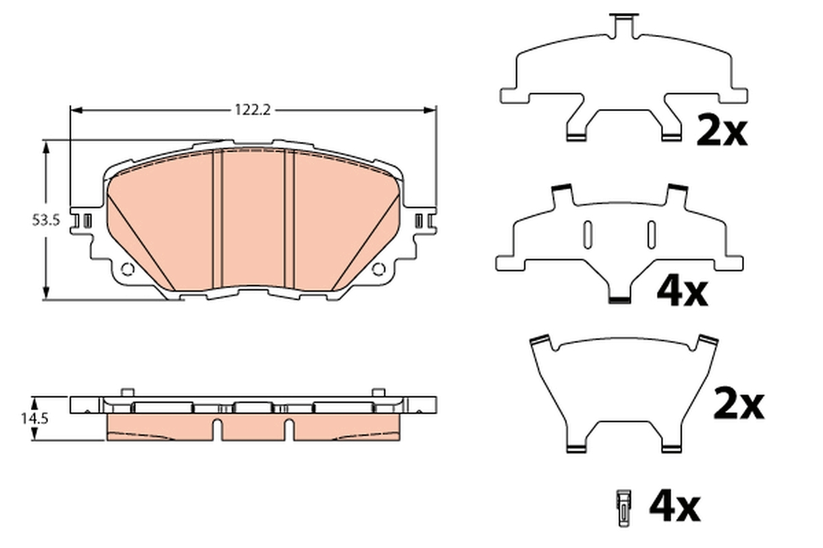 TRW Bremseklodser gdb2285 for FIAT