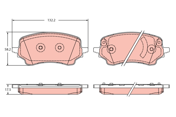 TRW Bremseklodser gdb2346 for FORD