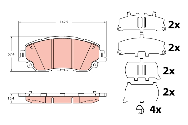 TRW Bremseklodser gdb2354 for LEXUS